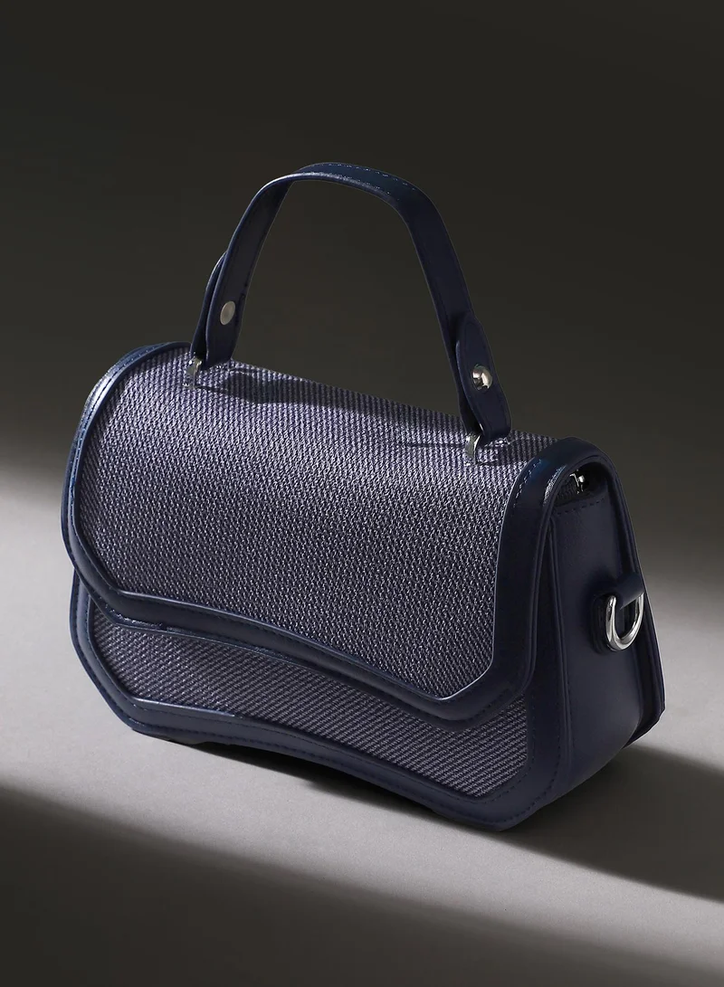 Haute Sauce Woven Top Handle Bag