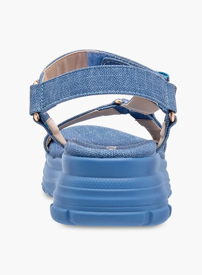 Le Confort Girls Embellished Chunky Sole Strap Sandals with Hook and Loop Closure