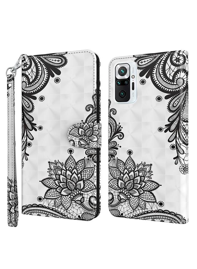 The Bros Case For Xiaomi Redmi Note 10 Pro / 10 Pro Max 3D Painting Pattern TPU + PU Leather Phone Case