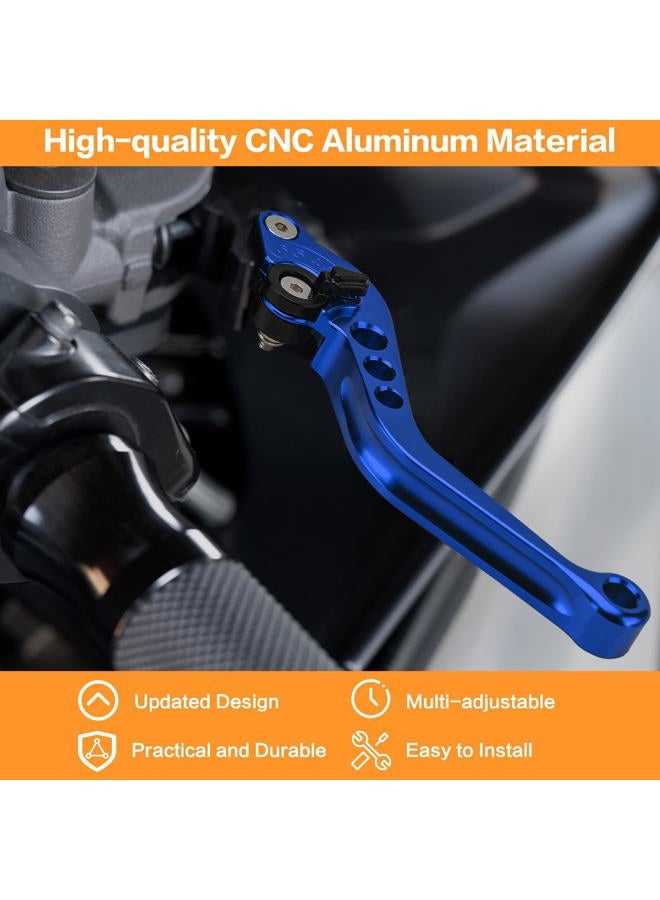 VG MOTO ذراع فرامل الدراجة النارية 7/8" 22 مم مقبض فرامل خزان أسطوانة رئيسية قابض CNC مجموعة يسار ويمين بديل عالمي لهارلي هوندا كاواساكي سوزوكي ياماها (أزرق) - Image 4
