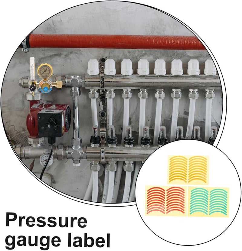 60 قطعة ملصقات تعريفية لمقياس الضغط ملصقات لاصقة لعدادات صناعية - Image 4