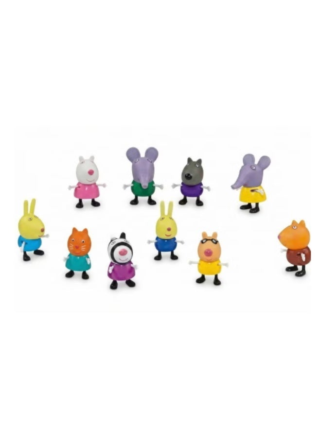 Peppa Pig Store Family Toy Set of 10 for Kids - Toy Set for Children Piggy Family, Daddy Pig, Mummy Pig, Grandpa & Granny and Baby Piggies | Soft Rubber Cartoon Pig Playset for Kids | Pig Toys Gift for Boys & Girls (3+ Years) Children Birthday Gift Set - Image 4