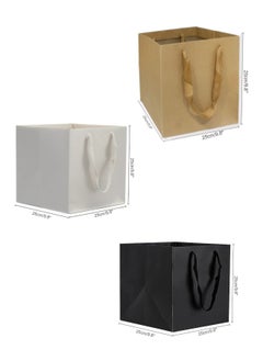 بريما طقم أكياس هدايا مربعة متعدد الألوان مكون من 6 قطعة 25x25x25 سم  - Image 2