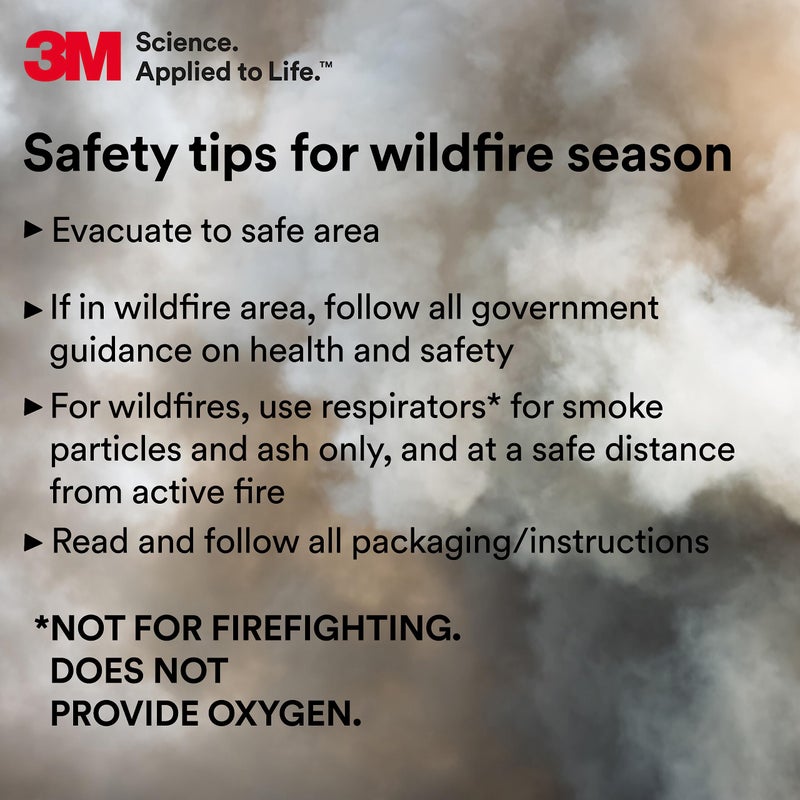 3M Aura Particulate Respirator 9205+, N95, Pack of 20 Disposable Respirators, Individually Wrapped, 3 Panel Flat Fold Design Allows for Facial Movements, Comfortable, NIOSH Approved, Smoke - Image 4