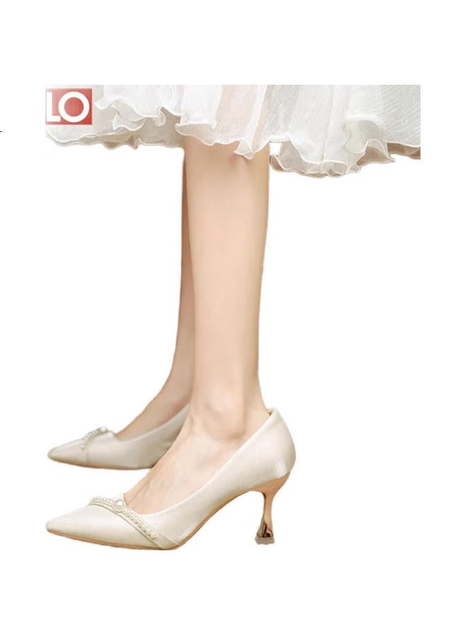 Cartelo French Wedding Shoes Elegant Women'S High Heels Kcc Apricot (7Cm) Size 38 - Image 2