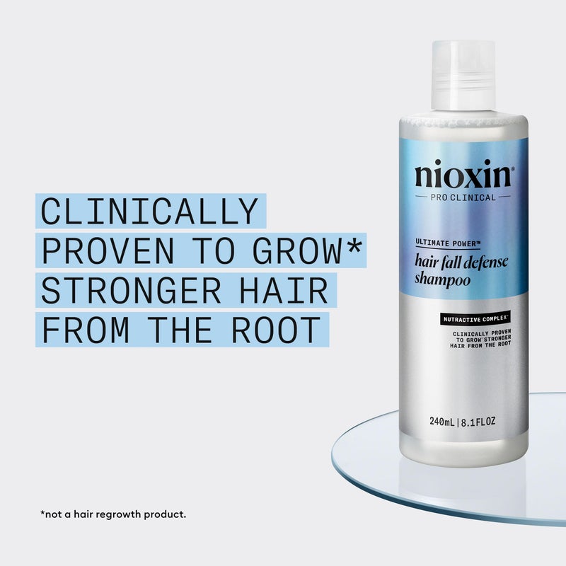 Nioxin شامبو نيوكسين للدفاع ضد تساقط الشعر | ينشط بصيلات الشعر لتقليل تساقط الشعر بشكل ملحوظ | 8.1 أونصة سائلة + علاج نيوكسين للدفاع ضد تساقط الشعر المكثف اليومي بدون شطف | 2.3 أونصة سائلة - Image 2