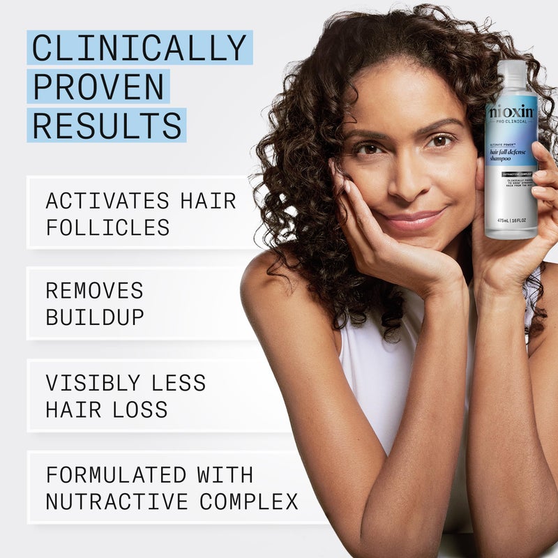 Nioxin شامبو نيوكسين للدفاع ضد تساقط الشعر | ينشط بصيلات الشعر لتقليل تساقط الشعر بشكل ملحوظ | 8.1 أونصة سائلة + علاج نيوكسين للدفاع ضد تساقط الشعر المكثف اليومي بدون شطف | 2.3 أونصة سائلة - Image 3