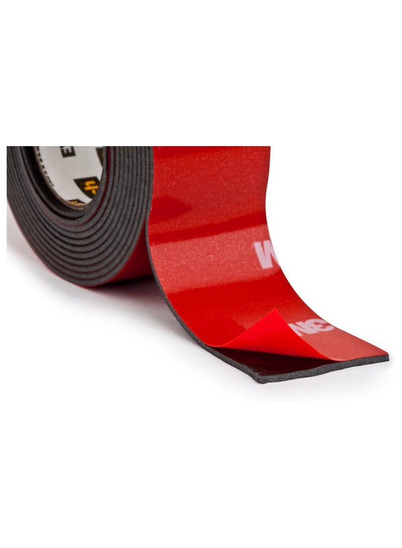 Scotch Extreme Mounting Tape – Heavy-Duty Double-Sided Adhesive, Weather-Resistant, Holds up to 20 lbs, Suitable for Various Surfaces such as Wood, Metal, and Concrete – Alternative to Nails and Screws. Scotch Mount Extreme Double-Sided Tape, Red, 414P, Pack of 1. - Image 4