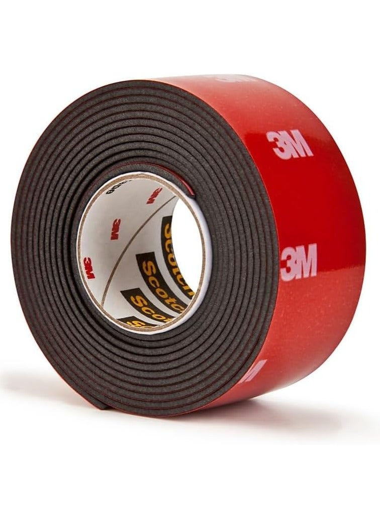 Scotch Extreme Mounting Tape – Heavy-Duty Double-Sided Adhesive, Weather-Resistant, Holds up to 20 lbs, Suitable for Various Surfaces such as Wood, Metal, and Concrete – Alternative to Nails and Screws. Scotch Mount Extreme Double-Sided Tape, Red, 414P, Pack of 1. - Image 3