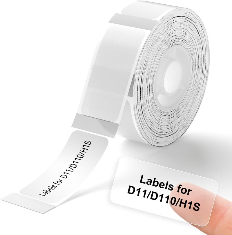 Advanced minimal build NIIMBOT Thermal Label Maker Paper 14×30mm Stickers Waterproof Tear-Resistant Self-Adhesive Replacement for D11/D110 Label Printer Office&Home 210 Labels/Roll (Transparent) Ergonomic build - Image 1