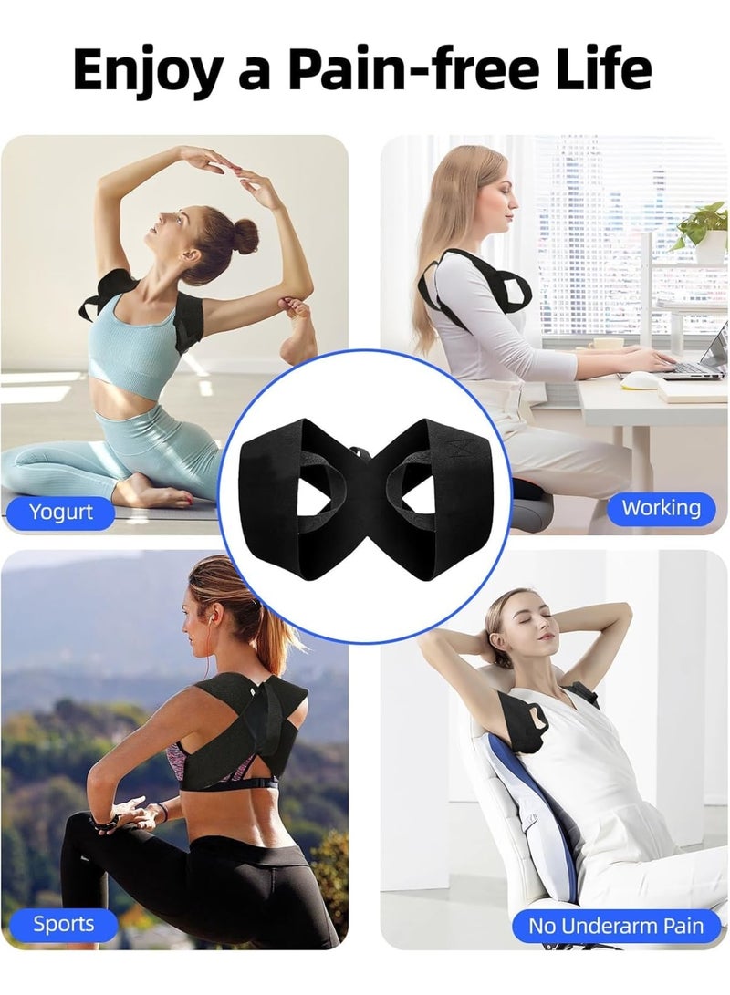 SOLARAE Posture Corrector for Women and Men, Adjustable Shoulder Posture Brace for Posture Hunchback Support, Back Posture Corrector Providing Pain Relief from Lumbar, Neck, Shoulder, And Clavicle, Back, M - Image 3