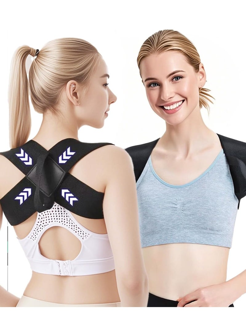 SOLARAE Posture Corrector for Women and Men, Adjustable Shoulder Posture Brace for Posture Hunchback Support, Back Posture Corrector Providing Pain Relief from Lumbar, Neck, Shoulder, And Clavicle, Back, M - Image 1