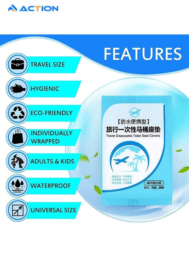 ACTION Toilet Seat Covers Disposable 50 pack for Travel Toilet Seat Cover Friendly Packing for Kids Potty Training and Adult - Image 3