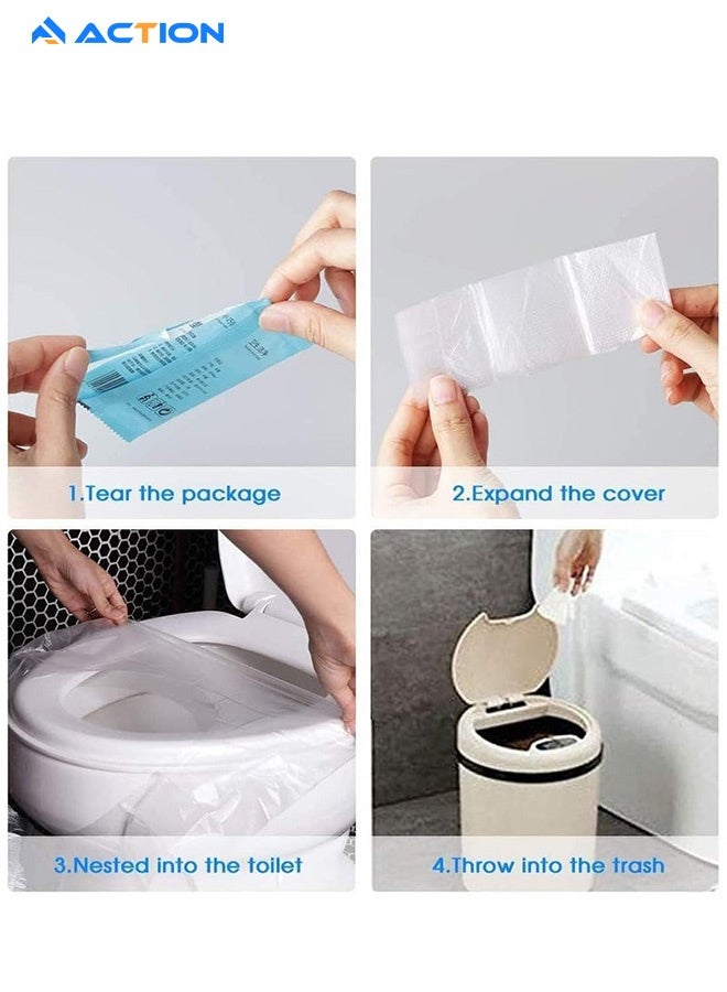 ACTION Toilet Seat Covers Disposable 50 pack for Travel Toilet Seat Cover Friendly Packing for Kids Potty Training and Adult - Image 5