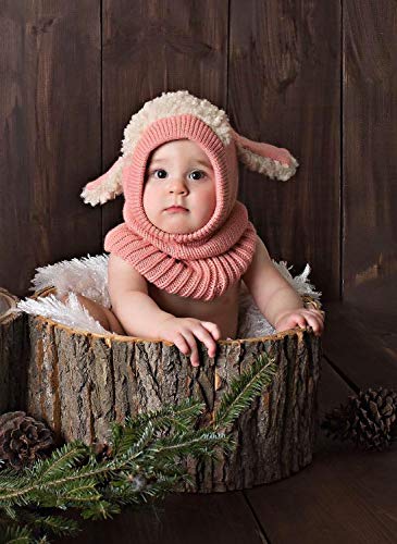 Bienvenu Toddler Hat Scarf Earflap Hoodie, Pink, One Size - Image 2