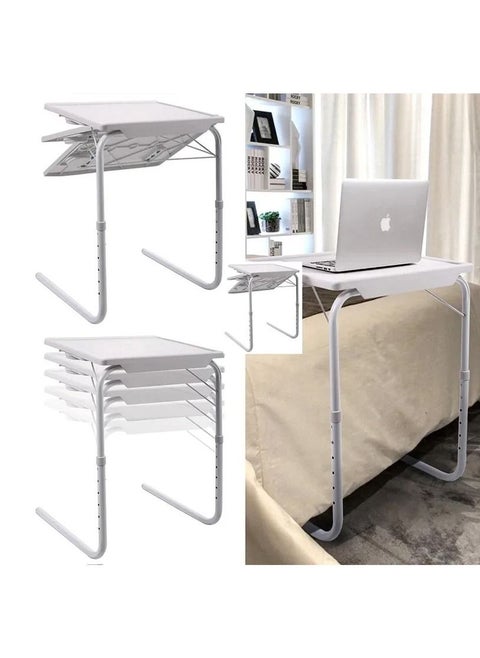 Adjustable Folding Table Mate Home Office Reading Writing White Normal Portable Laptop Desk Table