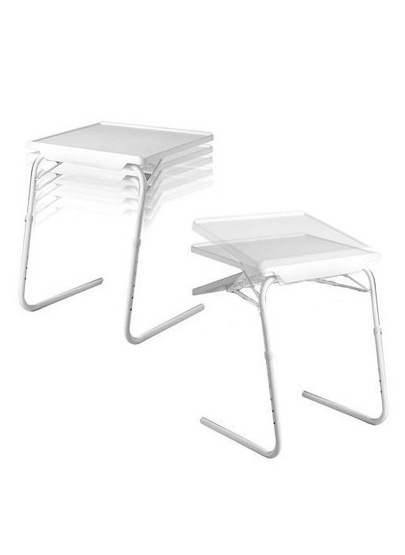 Adjustable Folding Table Mate Home Office Reading Writing White Normal Portable Laptop Desk Table