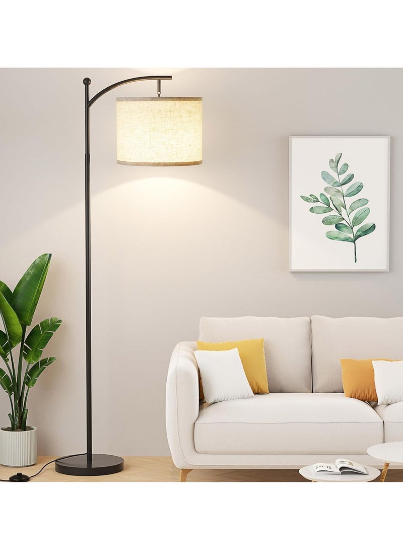 NNEWVANTE 60" Floor Lamps for Living Room with 3 Color Temperatures, Standing Lamp Tall with Adjustable Linen Shade, Tall Lamps for Living Room Bedroom Office Classroom Dorm Room(Bulb Included) - Image 1
