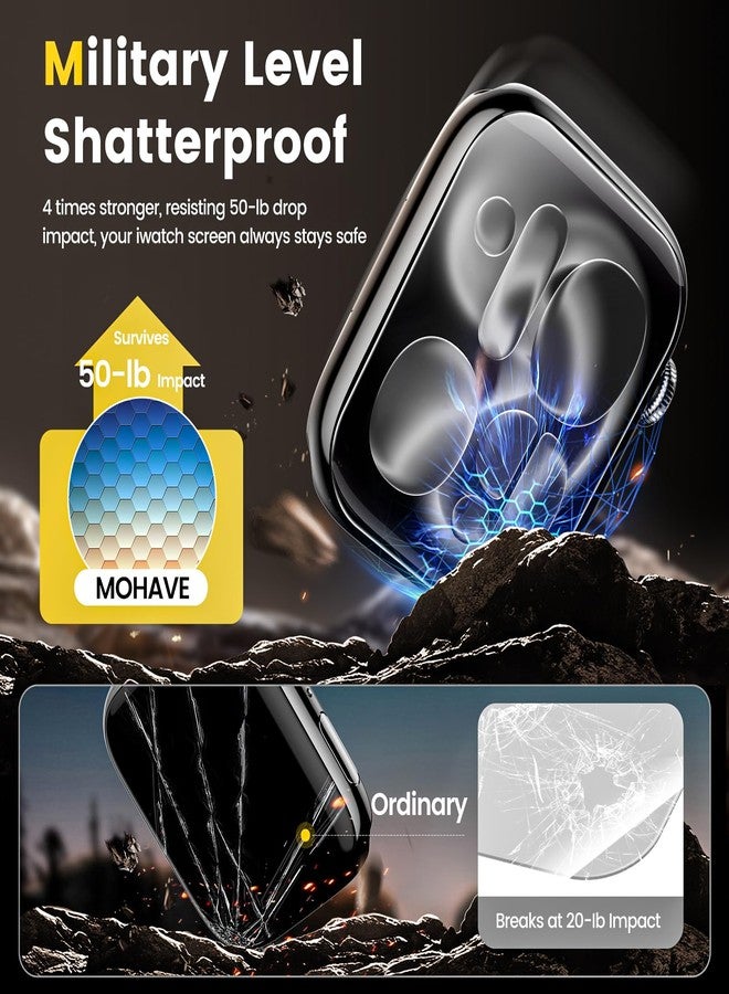 MOHAVE 4 Pack Screen Protector for Apple Watch Series 11/10 46mm [Auto Alignment] Soft Hybrid Material [Dust Removal] 24h Self Healing iWatch Film - Image 3