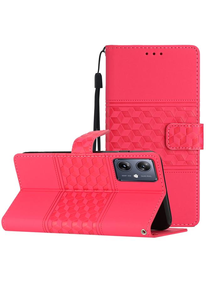 S-TOP Case For Motorola Moto G54 5G Diamond Embossed Skin Feel Leather Phone Case - Image 1