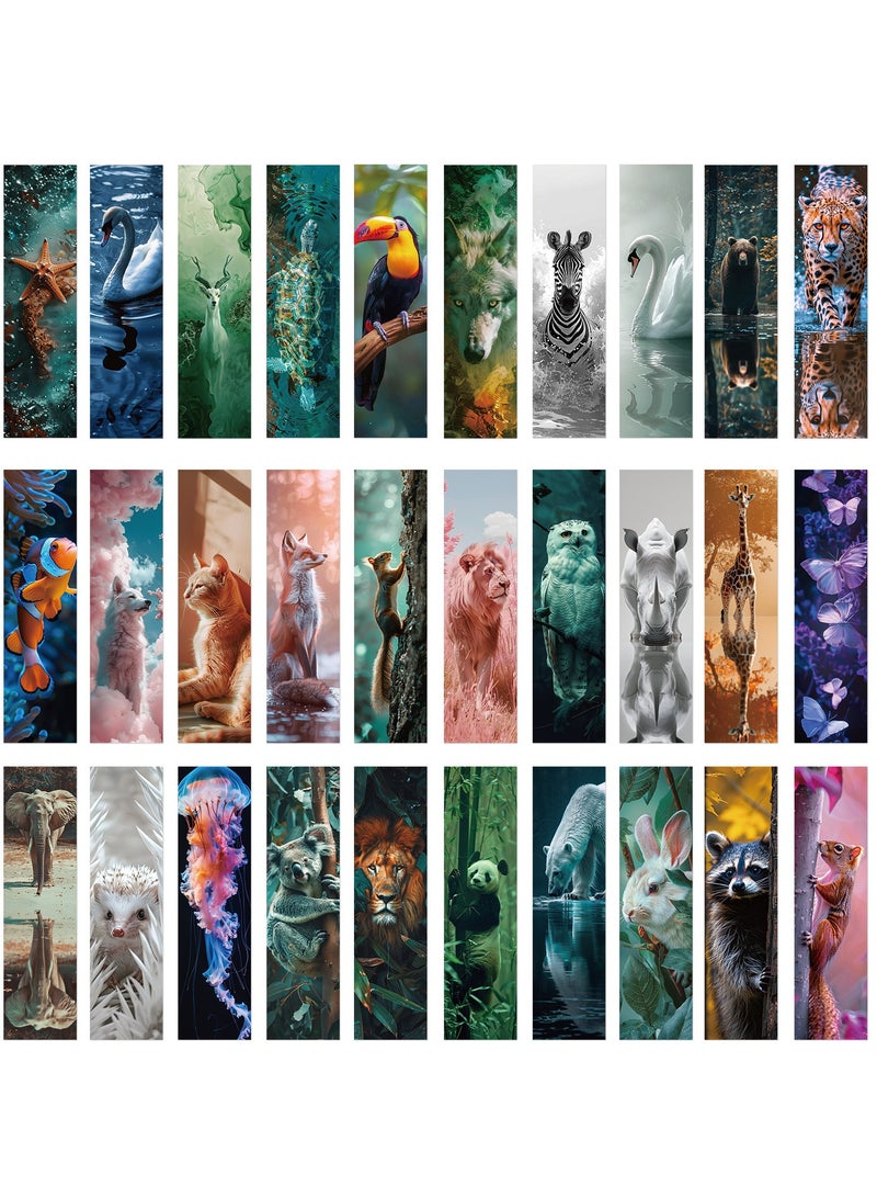 30Pcs Animals Bookmarks Paper Bookmarks for Adult Kids Unique Animals Book Markers for Students Teachers School Home Office Reading Book Lovers - Image 1