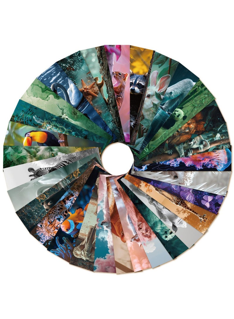 30Pcs Animals Bookmarks Paper Bookmarks for Adult Kids Unique Animals Book Markers for Students Teachers School Home Office Reading Book Lovers - Image 3