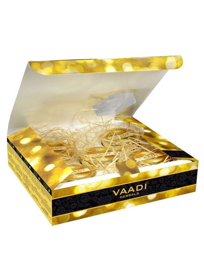 VAADI HERBALS - مجموعة العناية بالوجه بالذهب (أوراق الذهب عيار 24 قيراطًا وزيت جنين القمح وخلاصة قشر الليمون) 270 جرام - Image 1