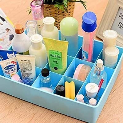 RONFILD Multipurpose 15 Grid Innerwear Underwear Socks Storage Organiser Plastic Box Jewellery Storage Container With Cover for Men Women Bedroom Wardrobe Travelling Pack of 1 - Image 5
