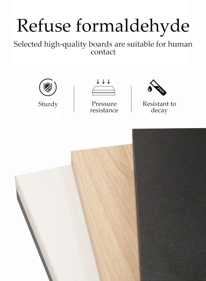 DUNISO TWO-Layer Floating Shelves, Decorative Wall Shelves，Wooden Storage Rack，Free Combination，Suitable for Living Room, Bedroom, Bathroom，Light Walnut Color - Image 4