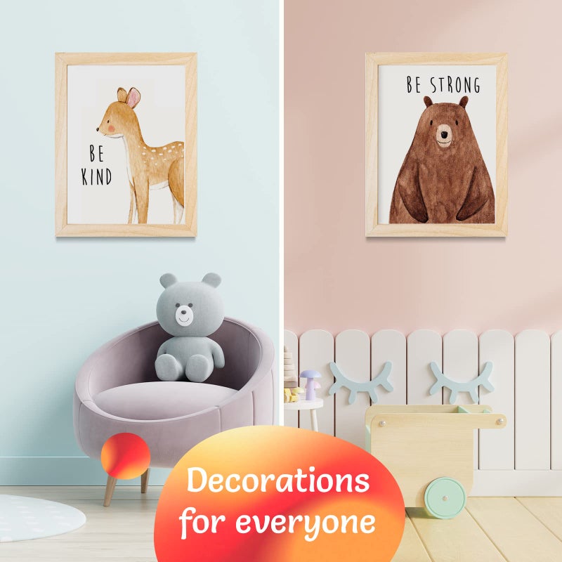 Throwback Traits Set of 6 Baby Animal Nursery Wall Art Prints - Cute & Inspirational Decor for Baby Girls & Boys, Kids Room, Playroom, Nursery - Unframed 8x10 Inch Posters - Woodland Animal Nursery Decor - Image 5