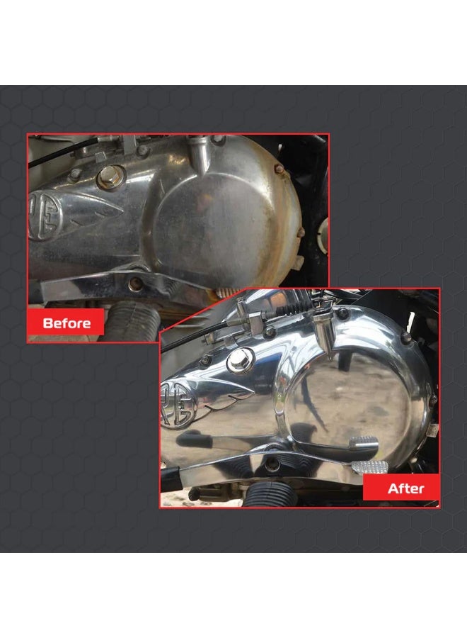 The Treatment Metal Polish Pack of 4 (4 x 5oz / 148ml) Safe Non Scratch Multi Metal Cleaner and Restorer for Car Motorcycle Wheels Rims Chrome Brass Silver Stainless Steel Aluminum Plexiglass Tools Household Fixtures Easy Application Results Pro - Image 5