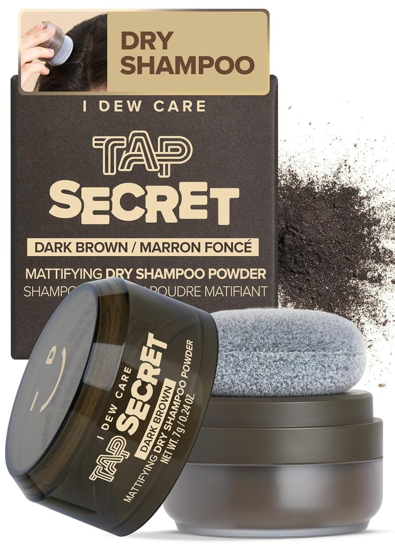 شامبو جاف توضيحي من I DEW CARE بيوتين - تاب سيكريت بني داكن - مسحوق مقوي ومكثف قابل لإعادة التعبئة بحجم السفر 0.26 أونصة