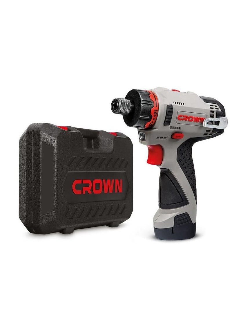 شنيور بمقبض مطاطي لقبضة آمنة. وظيفة عكسية لتغيير اتجاه الدوران. سرعة قابلة للتعديل لتحقيق الأداء الأمثل على مواد مختلفة.