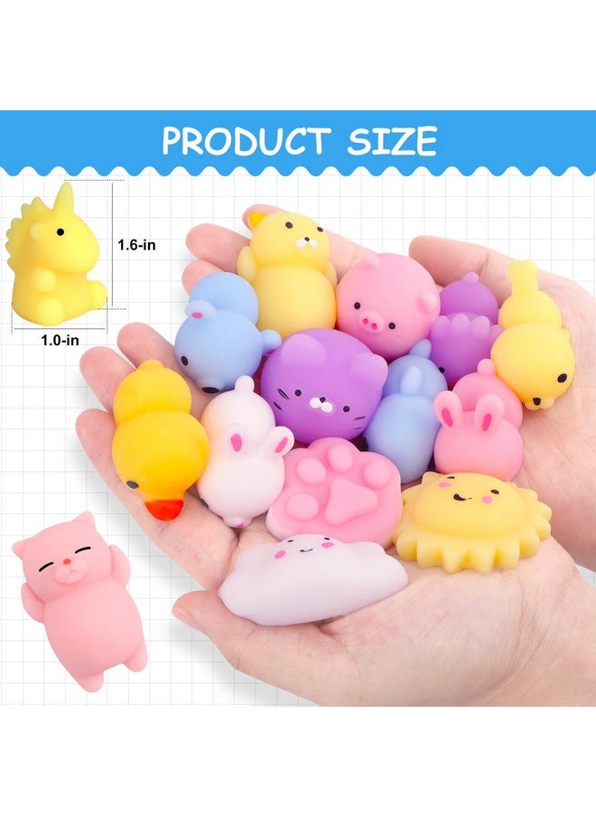 POKONBOY 30 Pcs Squishies Mochi Toys, Mini Kawaii Squishy Animals Squeeze Stress Relief Toys Easter Basket Stuffers Easter Theme Party Favors Easter Egg Filler For Kids  - Image 2