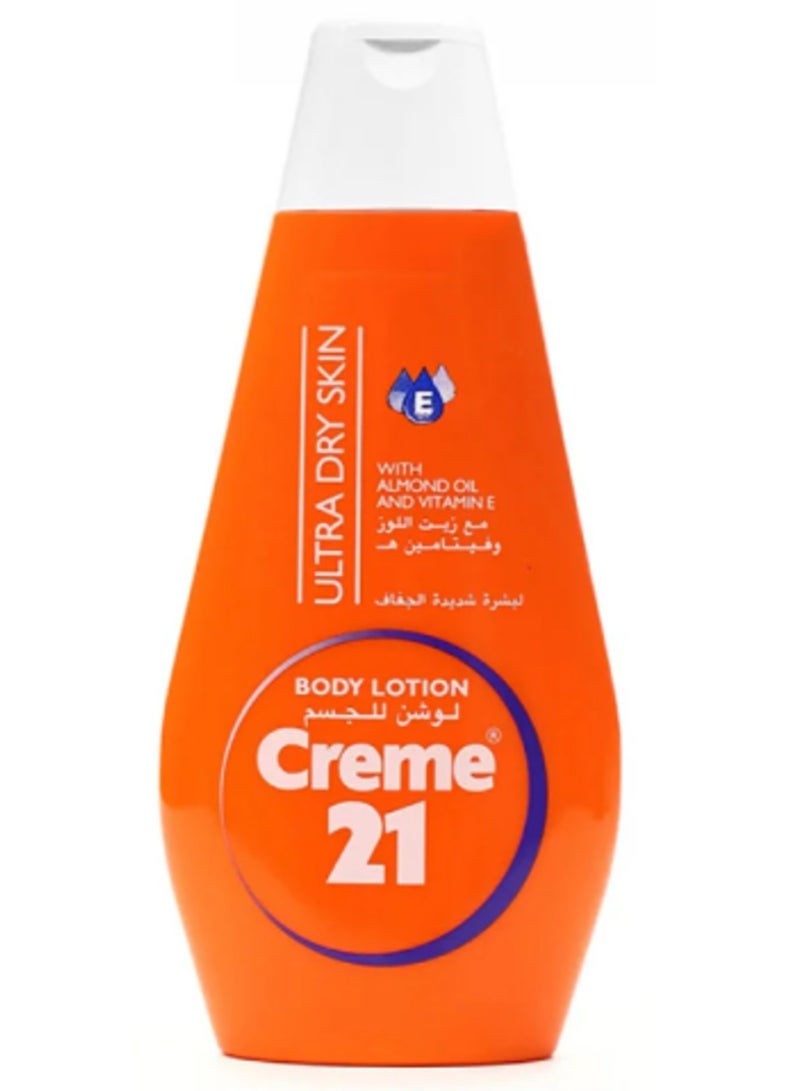 Creme 21 Body lotion with almond oil and vitamin E 400 milliliters