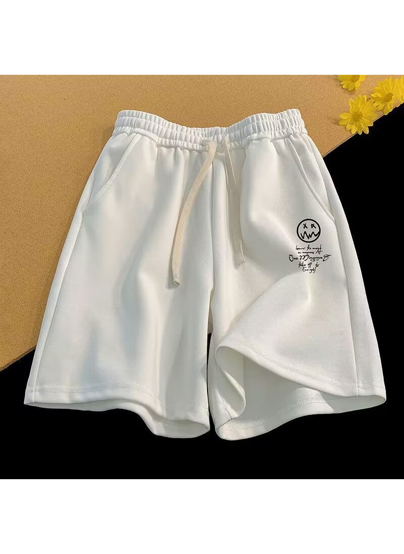 Summer Thin Mens Printing Outer Wear Loose-Fit Casual Breathable Running Trendy Fashion Pants Five-Minute Shorts D174 apricot  - Image 3