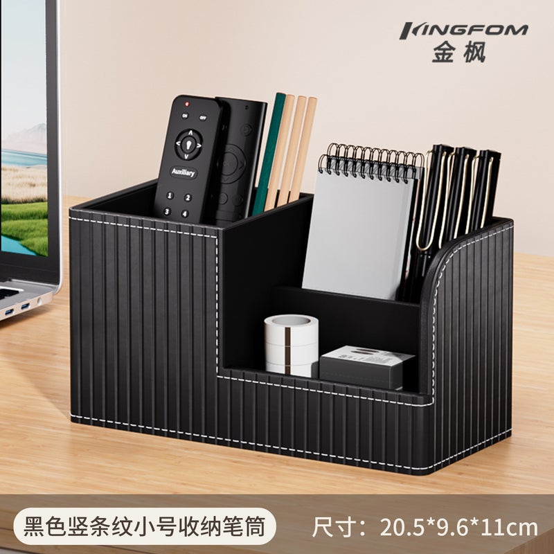 Elegant Italian Striped Pen Holder - Modern Desk Organizer for Office & Home