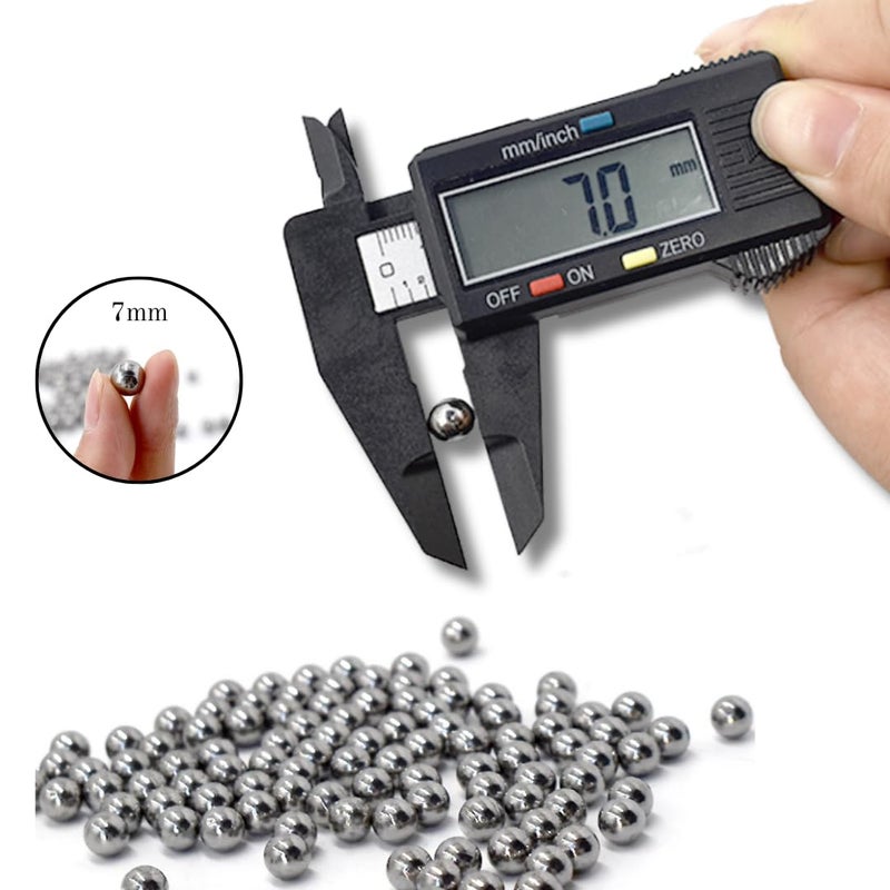 Marksman® 100pcs 7mm Stainless Steel Silver Balls – Bearing Replacement Balls for Cycle and Mechanical Use - Image 2