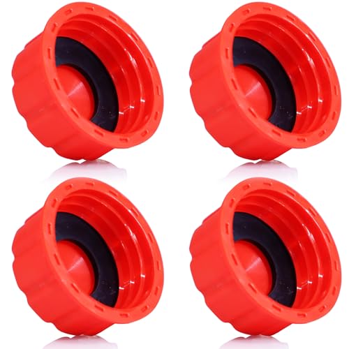 Niwicka 5 Gallon Gas Can Cap Replacement Coarse Thread Gas Cap for Gasoline Portable Gas Tank Lid for 5 Gallon Plastic and Metal Gas Cans Includes Spout Replacement Old StylePack of 4 - Image 1