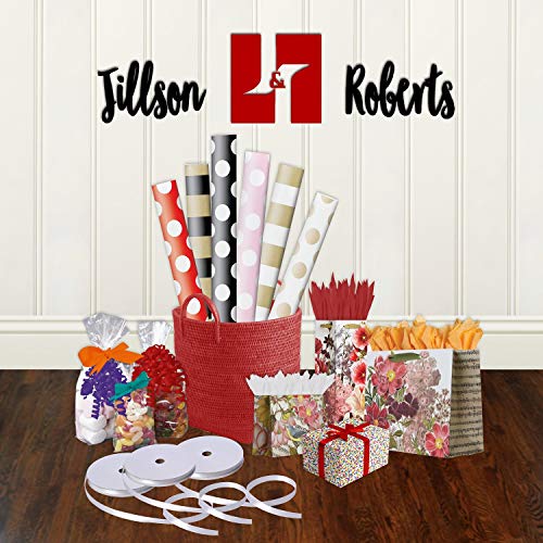Jillson Roberts شريط ساتان مزدوج الوجه بعرض 5/8 بوصة من جيلسون روبرتس متوفر بـ 21 لون، أبيض، بكرة 100 ياردة (BFR0924) - Image 3