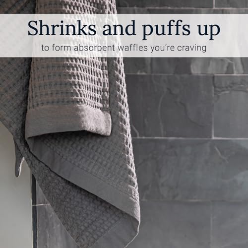 GILDEN TREE Waffle Bath Sheet Quick Dry Towel, Thin Luxury Bath Towels, Bath Sheets 40x80 Large Bath Towels, Modern Style (Slate) - Image 3