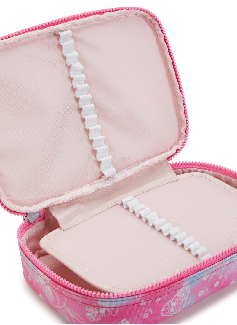 kipling 100 Pens Large Kids School Pen Case Garden Clouds  - Image 3