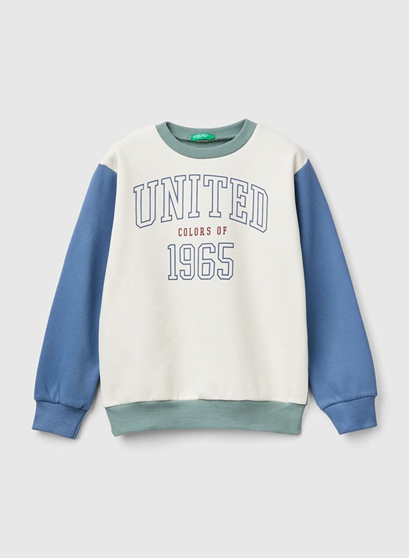 بينيتون هوديي للأولاد دافئ مع شعار - Image 1