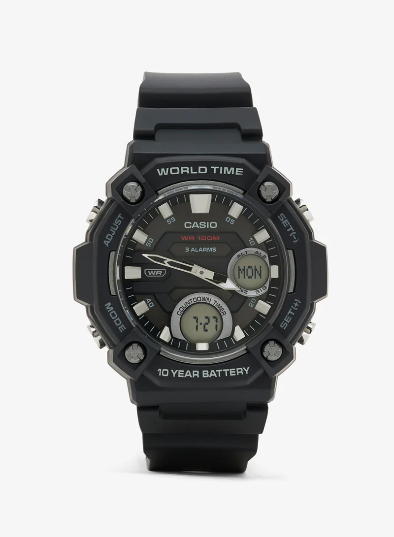 CASIO AEQ-120W-1A Oversize Case Telememo Analog Watch