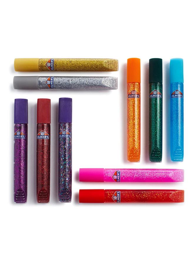 ELMER'S 10-Piece 3D Washable Classic Glitter Glue Multicolor 10.5ml - Image 3