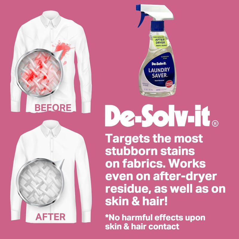 De-Solv-it Orange-Sol Laundry Saver, Instant Stain Remover for Laundry, Hair and Skin-Safe (12-Ounce) - Image 4