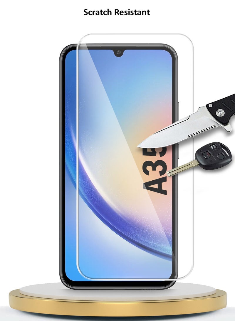 دبليو تيك واقي شاشة من الزجاج المقوى سامسونج جالاكسي A35 5G 2024 Premium Series 9H 2.5D - شفاف - Image 5