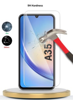 دبليو تيك واقي شاشة من الزجاج المقوى سامسونج جالاكسي A35 5G 2024 Premium Series 9H 2.5D - شفاف  - Image 3