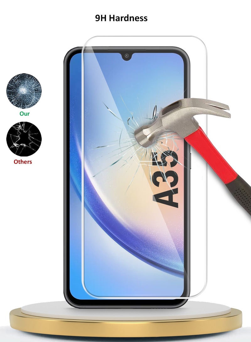 دبليو تيك واقي شاشة من الزجاج المقوى سامسونج جالاكسي A35 5G 2024 Premium Series 9H 2.5D - شفاف - Image 3