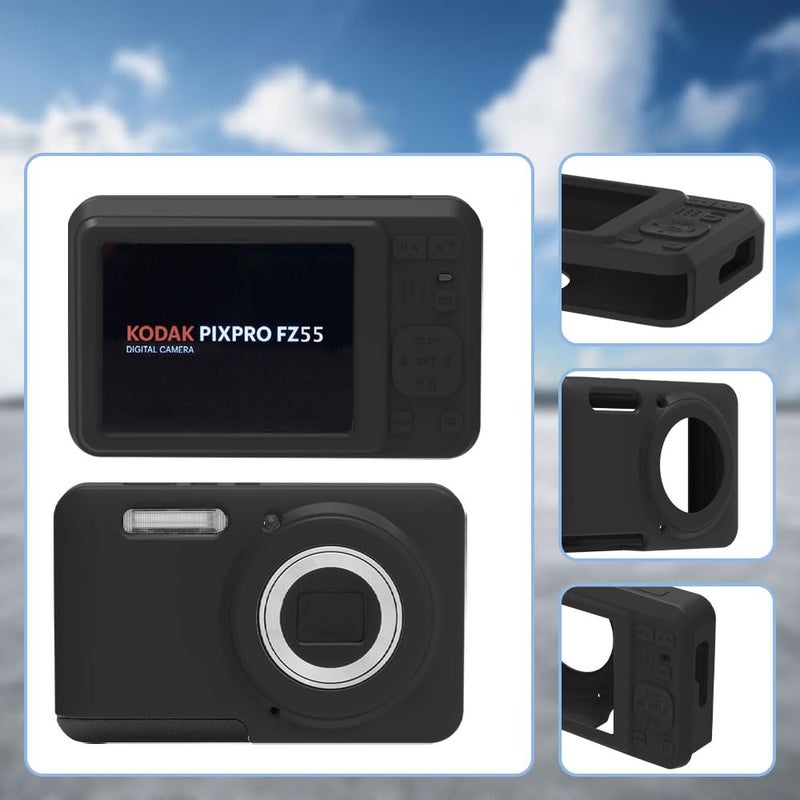 Tedubax Case for Kodak PIXPRO FZ55 Case, Soft Silicone Case for Kodak PIXPRO FZ55 - Anti-Scratch Slim Fit Lightweight Protective Case - Black - Image 4